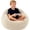 Cream White, variant on Bean Bag Chair Memory Foam Bean Bag Chairs for Kids/Teens with Filling Round Kids Bean Bag Chair for Living Room Bedroom College Dorm Reading Chair