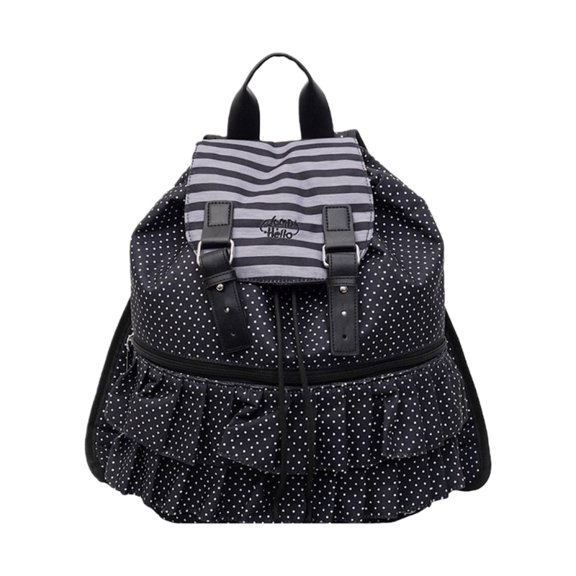 Lightweight Daypack Large Capacity Drawsting Backpack With Dot Lace Design Perfect For Daily Commute Classroom Use