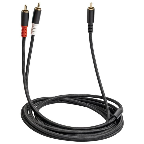 ziyahi RCA to 2RCA Subwoofer Cable Y Adapter Splitter for Headphone