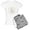 With Gray Camo Pant, variant on - She Leaves A Little Sparkle Faux Gold Pajamas - Women's Short Sleeve Print T-Shirt and Pants Light Cotton Pajama Set