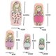 thumbnail image 2 of 5.9 x 3.2 x 3.2 inchesPinkMuñecas anidadas Matryoshka Muñecas anidadas hechas a mano Ángel Niña encantadora Muñecas apilables de madera Figuras Juguetes Regalo de boda Suministros, 2 of 5