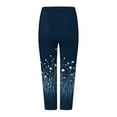 thumbnail image 5 of Mnuaqn Capri Leggings for Women High Waist Elastic Breathable Plus Size Yoga Pants with Pockets for Workout or Casual Wear (S, Navy), 5 of 5