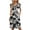 Black Floral, variant on Fantaslook Women Summer Dresses V Neck Ruffle Sleeve Casual Flowy Sundresses Button Floral Midi Dress with Pockets