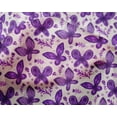 thumbnail image 4 of oneOone Silk Tabby Purple Fabric Insect & Floral Feather Sewing Craft Projects Fabric Prints By Yard 42 Inch Wide, 4 of 4