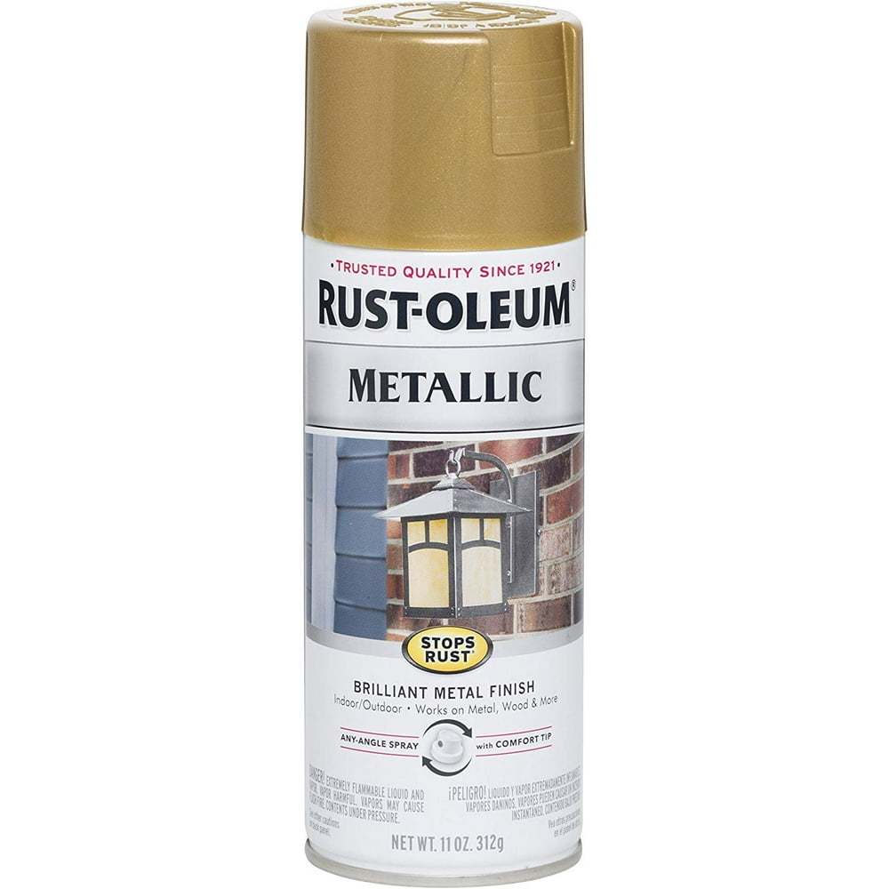 RustOleum 7270830 Stops Rust Metallic Spray Paint, 11 oz, Gold Rush