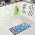 thumbnail image 4 of GZHJMY Kitchen Rugs,Funny Cartoon Snowman Non Slip Washable Cushioned Carpets Polyester AntiFatigue Comfort Porch Floor Mat Doormat Christmas Decoration, 39"x20", 4 of 6