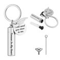 thumbnail image 2 of Cylinder Cremation Urn Keychain For Ashes Hair Perfume Flower Memorial Keepsake, 2 of 4