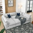 thumbnail image 1 of Modway Commix Canapé Sectionnel 6 Pcs Surrembourré Rempli de Duvet, Gris Pâle, 1 of 10