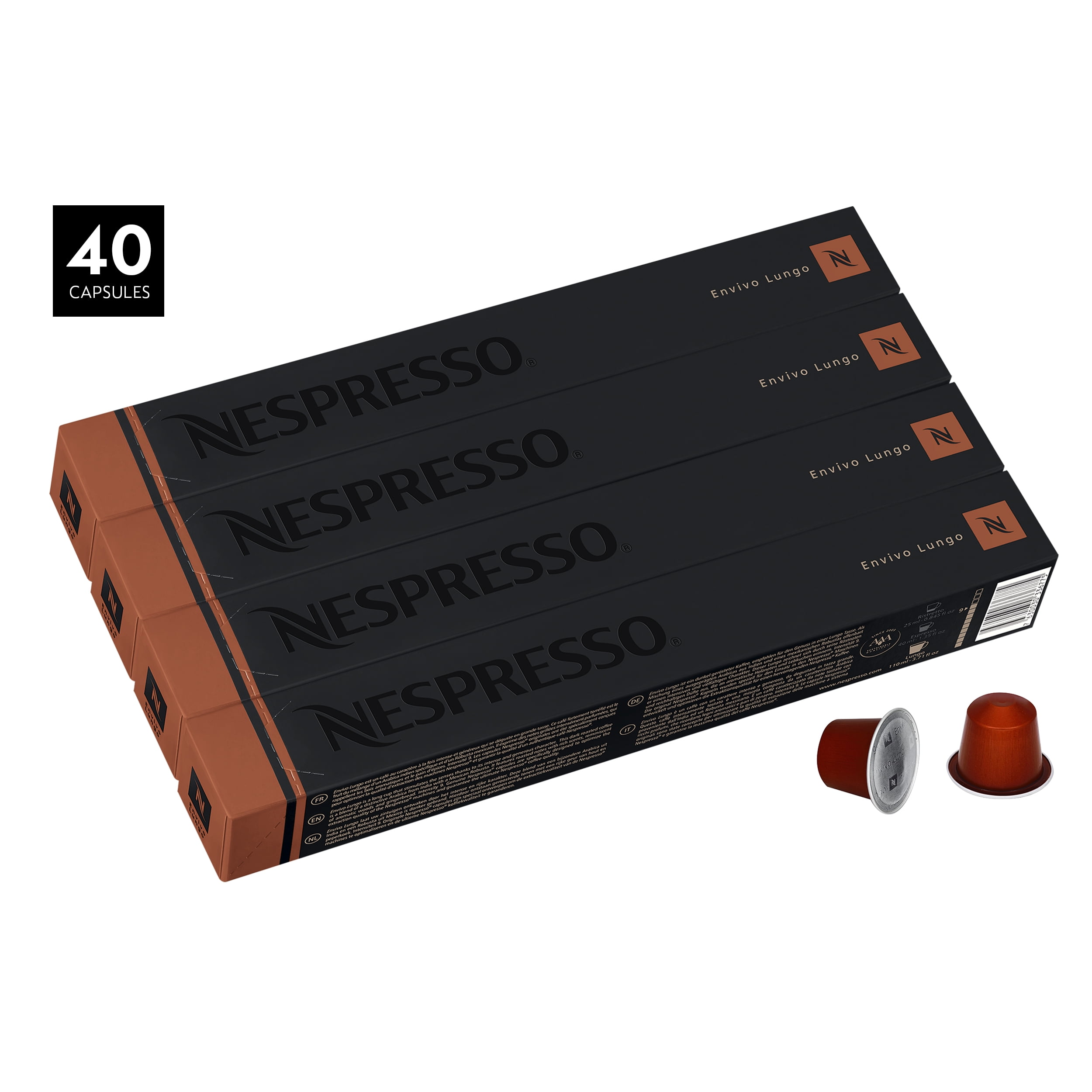 Nespresso Originalline Espresso Capsules, Envivo Lungo 40 Count