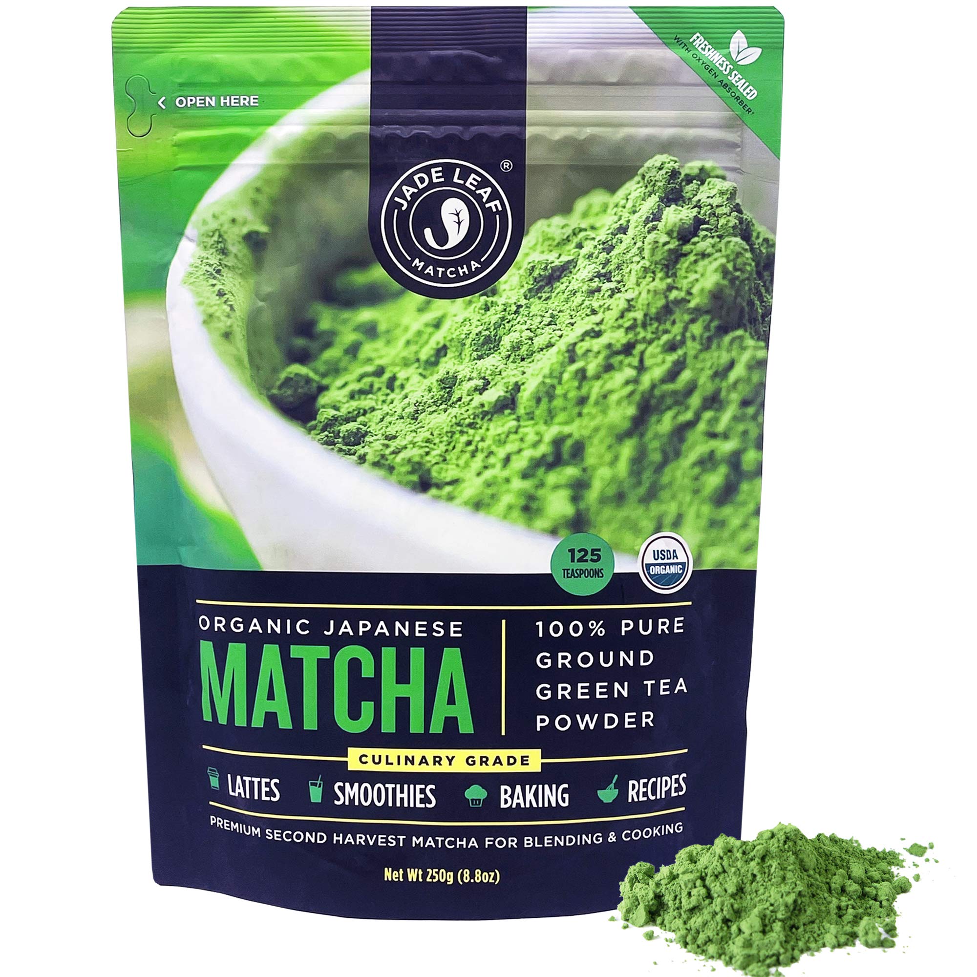 Jade Leaf Organic Matcha Green Tea Powder Authentic Japanese Origin