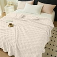 thumbnail image 6 of Honeeladyy White Fleece Blanket for Couch, Checkered Throw Blanket for Women, Cute Soft Comfortable Machine Washable Winter Warm Blanket for Girls, 27.5x39.3in, 6 of 6