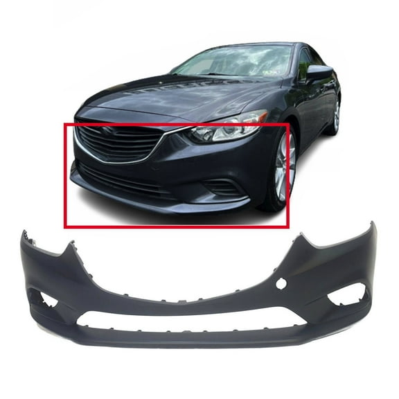 DCP Front Bumper Cover for 2014-2016 Mazda 6 w/Fog Light Holes MA1000238