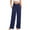 Blue, variant on Women's Wide Leg Casual Loose Pants Yoga Sweatpants Comfy High Waisted Pajama Flowy Pants With Pockets