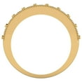 thumbnail image 4 of Clara Pucci 14K Yellow Solid Gold Custom Laser Engraved Women's Solid Gold Ring Statement Band With Round Cut 0.81TCW, 4 of 7