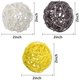 thumbnail image 2 of Bola de ratán, 24 piezas Bola de mimbre de 2 pulgadas Bola decorativa Orbes Rellenos de jarrón Amarillo+Blanco+Gris sincero Patio y Jardin, 2 of 7