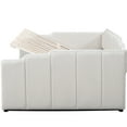 thumbnail image 4 of Full Size White Upholstered Daybed With Underbed Storage - Modern And Stylish Bedroom Bed Comfortable Space, 4 of 7