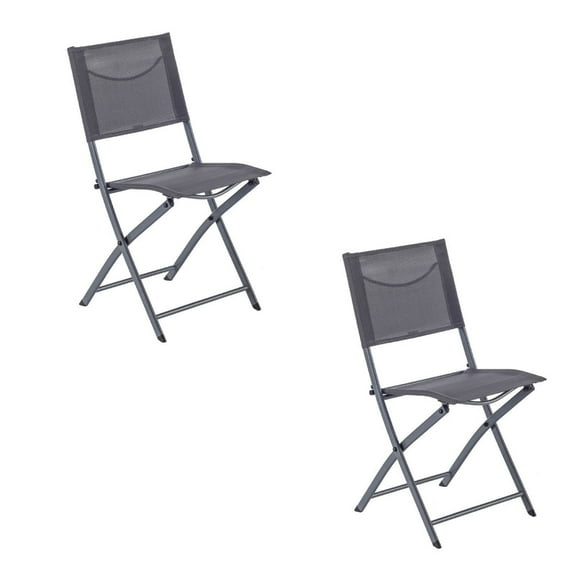 Set de 2 Sillas Plegables para Jardín o Terraza Resistentes NATERIAL  EMYS