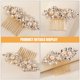 thumbnail image 5 of Peineta para novia, peineta para boda, tocado de novia con diamantes de imitación, peineta decorativa para mujer, accesorios para el cabello de dama de honor para graduación y boda, 5 of 8