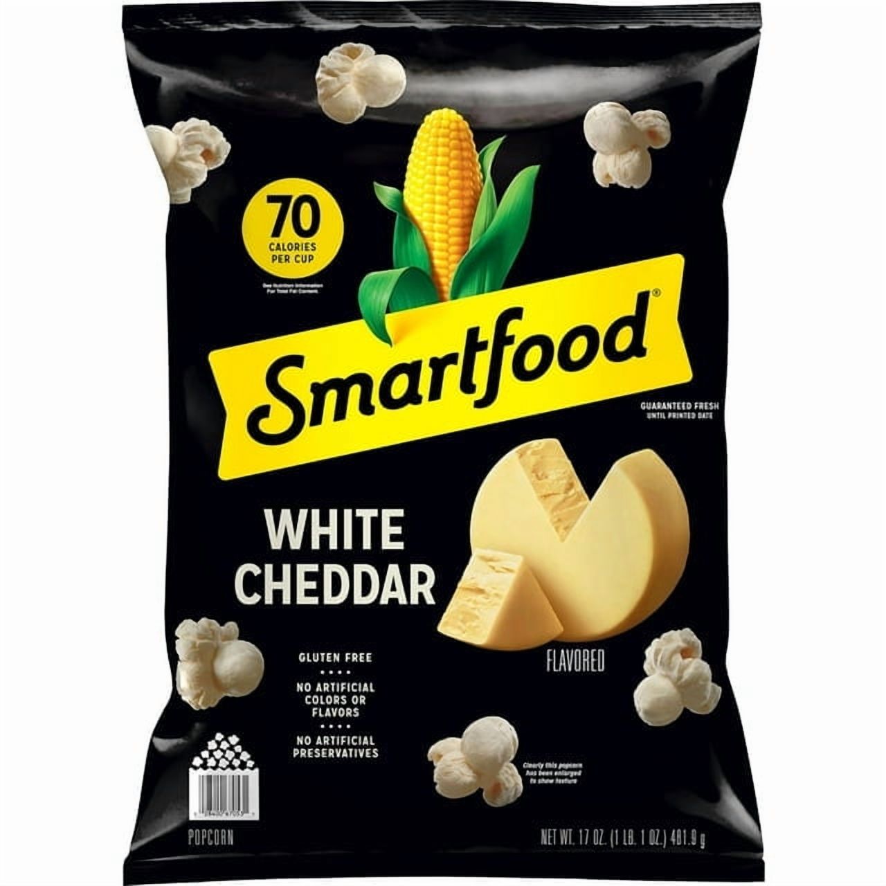 Smartfood White Cheddar Popcorn, 17 oz -3pk, With Olive White Bowl By OMA