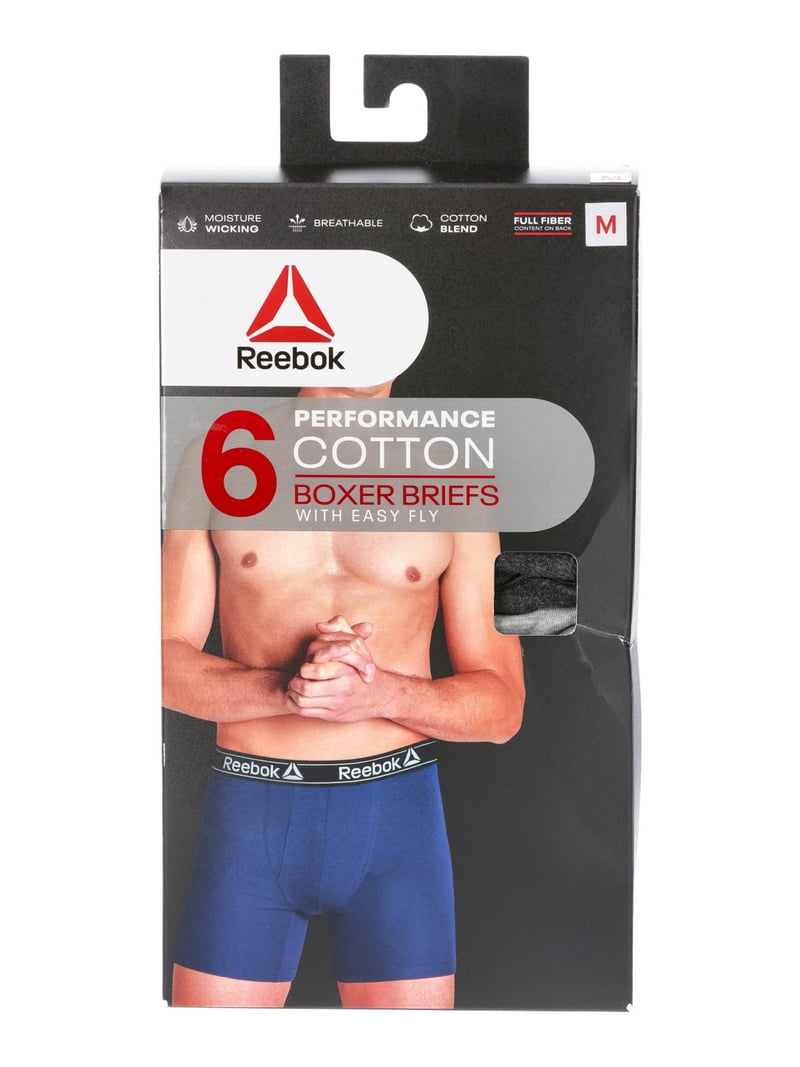 Reebok Men's Underwear Performance Cotton Stretch Regular
