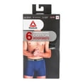 thumbnail image 5 of Reebok Men's Underwear Performance Cotton Stretch Regular Leg Boxer Briefs, 6-Pack, 5 of 11