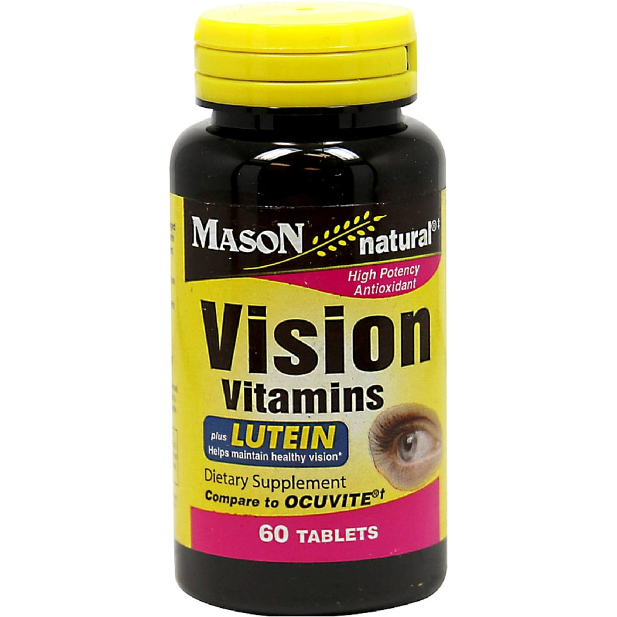 Mason Natural Vision Vitamins Tablets With Lutein 60 ea (Pack of 3)