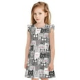 thumbnail image 1 of Fotbe Cats Group Vestido de Dormir para Niñas de 3 a 10 Años, Mangas Cortas, Estilo Princesa, Pijama Camisón con Mangas Voladas-Large, 1 of 6