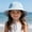 Sky Blue, variant on SGFCWSX Girls Bucket Hat Wide Brim UV Protection Adjustable Chin Strap Breathable Cotton Summer Outdoor Beach Sun Hats for Kids Sky Blue Size 2 Years