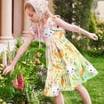 thumbnail image 6 of Girls Easter Bunny Print Sundress Tiered Ruffle Sleeve A-Line Multicolor 5-6 7-8 9-10 11-12 13-14 Years,Size 11 T, 6 of 7
