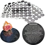 Cozyours Black Candle Warning Labels 1.5 Inch, 500 pcs Stickers for Candle Making