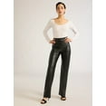 thumbnail image 3 of Sofia Jeans Women's Faux Leather Bootcut Pants, 32.5" Inseam, Sizes XS-2XL, 3 of 4