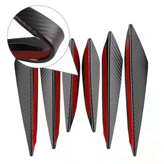 ETEREAUTY Auto Bumper Cover for Vehicle Bumper Supplies Rectangular Black 6Pcs