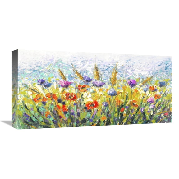 Global Gallery's 'Campo in fiore' by Luigi Florio Stretched Canvas Wall Art