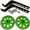 Green, variant on Mosiee Bicycle Flashing Assist Wheel Accessories 12/14/16/20 Inch Balance Guard Wheels Blue