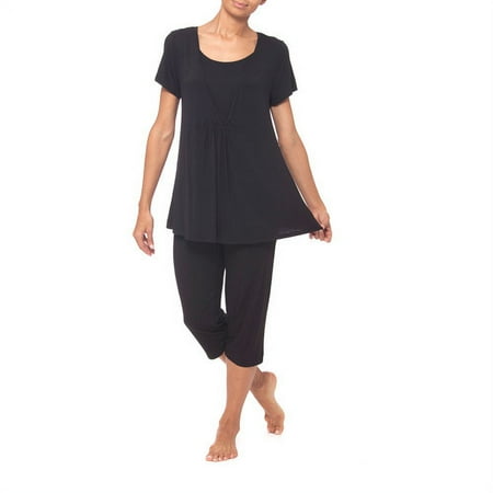 Maternity Jersey Nursing Pajama Set