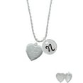 thumbnail image 2 of Delight Jewelry Silvertone You Are More Loved Engraved Locket Silvertone Script Initial Disc - N - Charm Necklace, 20"+3", 2 of 4