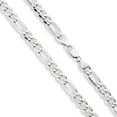 thumbnail image 3 of Miabella Italian 925 Sterling Silver 7mm Solid Diamond-Cut Figaro Link Chain Necklace for Men, Made in Italy(Length 22 Inches), 3 of 7