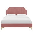 thumbnail image 6 of Modway Sienna Performance Velvet Full Platform Bed in Dusty Rose, 6 of 10