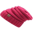 thumbnail image 1 of YOPTOP Bonnet d'Hiver Ample et Chaud pour Femmes, Tricoté, rose, Taille Unique, 1 of 2