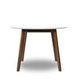 thumbnail image 2 of Allora Modern 43" Solid Wood Round Dining Table in Walnut/White, 2 of 7