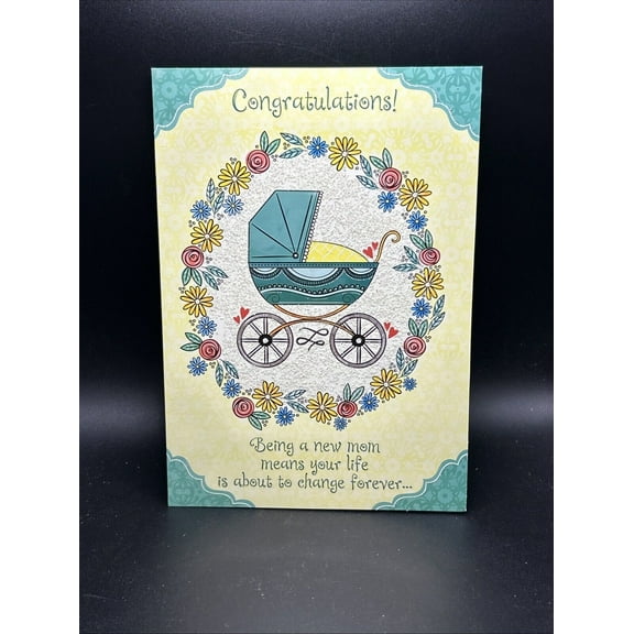 Congratulations On Being New Mom Greeting Card w/Envelope