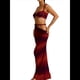 thumbnail image 2 of Conjunto de 2 Piezas para Mujer, Sexy, , de Verano, con Top Fruncido y Espalda Descubierta, y Falda con Aberturas, Vestido de Noche. Rojo S, 2 of 7