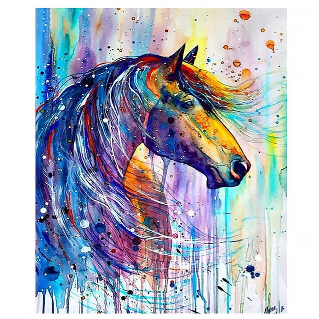 Bearachild Bordado de diamantes caballo 5D DIY diamante pintura Animal punto de cruz cristal bordado hogar Decoración mosaico imagen niños Artesanía
