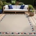 thumbnail image 4 of Beverly Rug Outdoor / Indoor Area Rugs Patio Porch Garden Carpet Bordered/Beige 5x7, 4 of 9