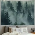 thumbnail image 2 of PRATYUS  Misty Forest Tapestry, Foggy Tree Wall Hanging Tapestries Nature Pine Woodland Wall Art for Bedroom Living Room Painting, 2 of 6