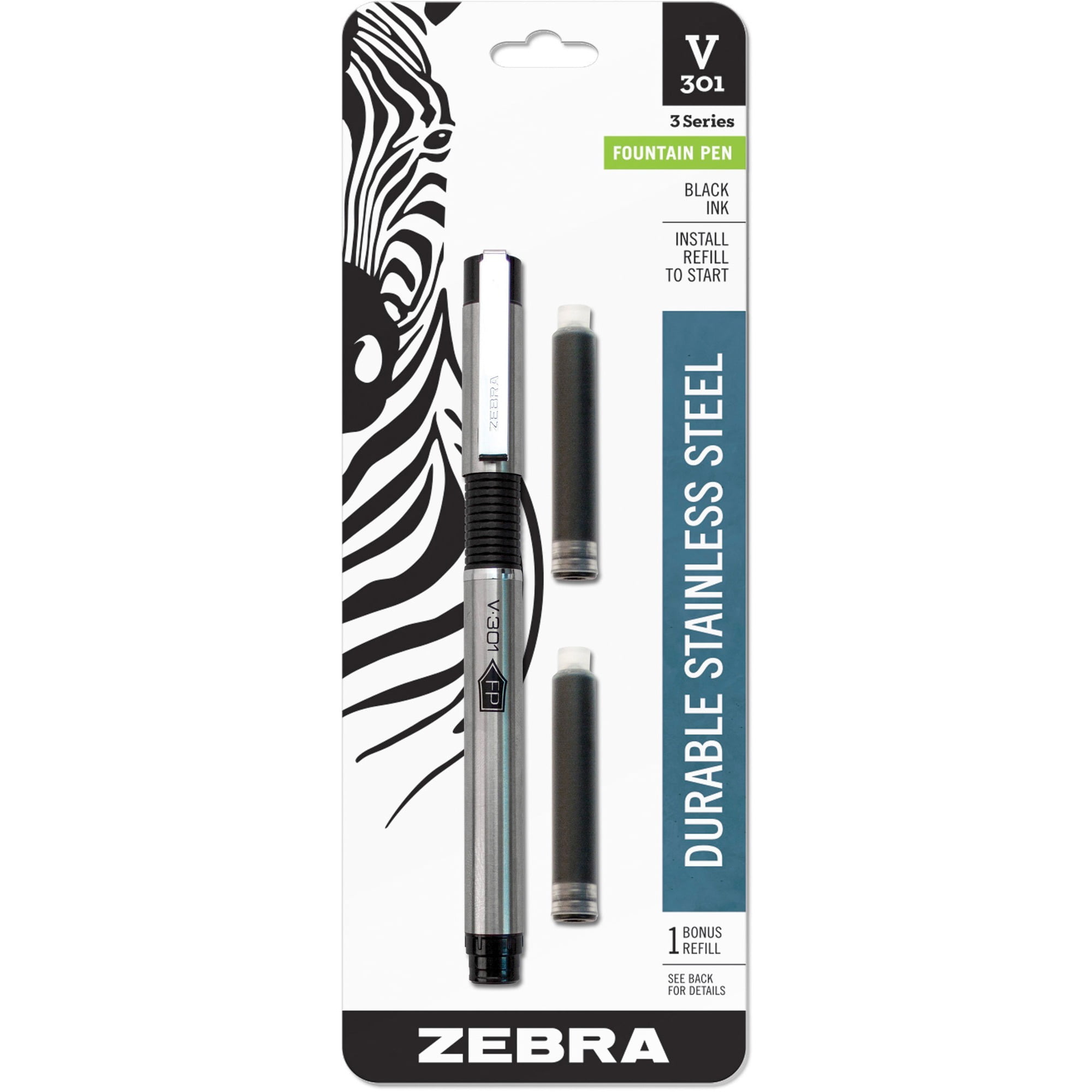 Pack of 12 Medium Nib Zebra Fountain Pen Black Non,Scratch Disposable Stainless Steel Nib