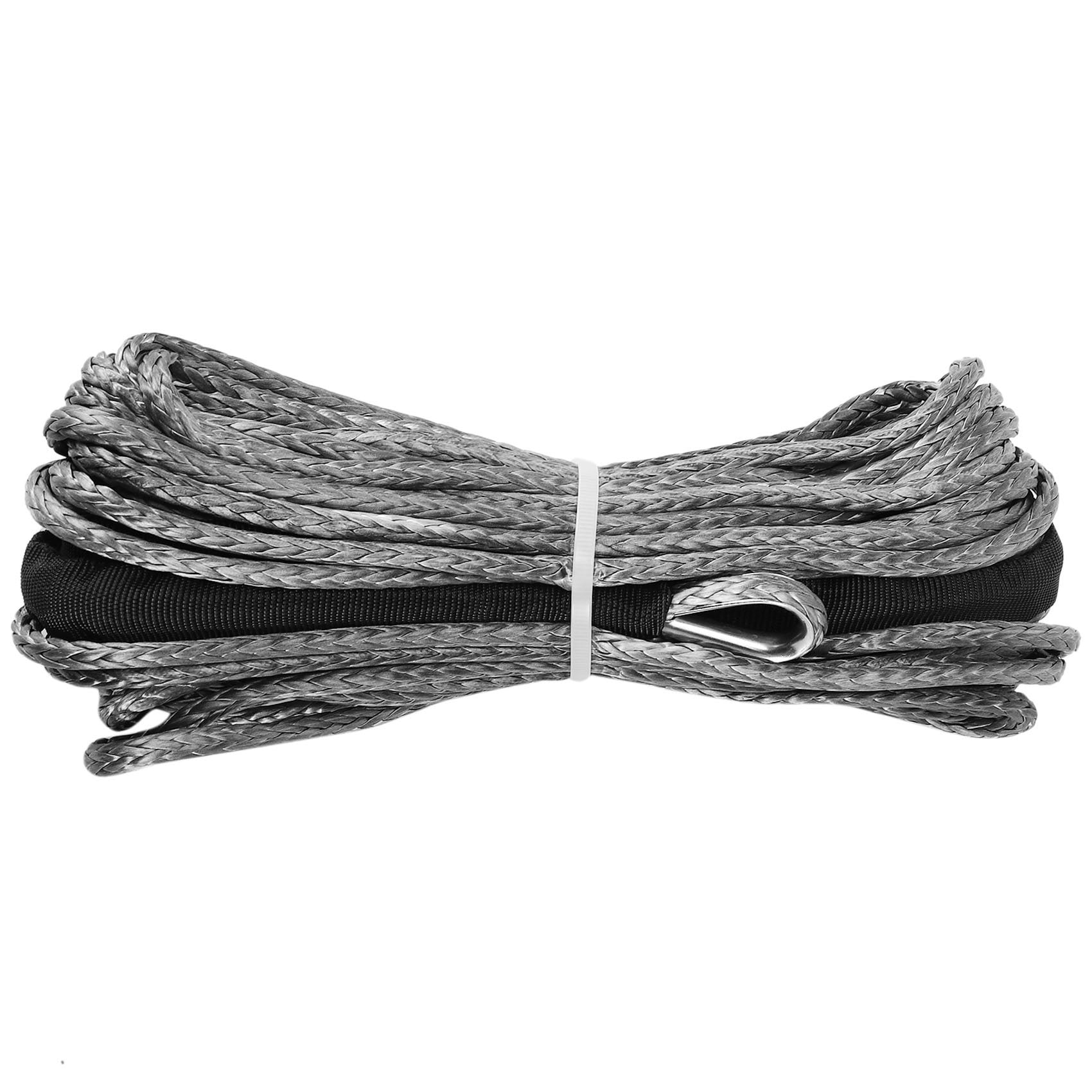 3/8*100ft Cuerda Cable Línea con Funda Cabrestante Sintético,Synthetic Rope for ATV UTV Vehicle (azul