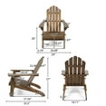 thumbnail image 3 of Cytheria Acacia Wood Outdoor Foldable Adirondack Chairs, Set of 2, Dark Brown, 3 of 4