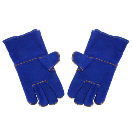 Zeiwohndc Heat/Fire Resistant Gloves Leather Welding Gloves for Gardening/Welder/Oven