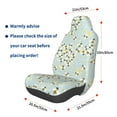 thumbnail image 3 of Wukai Bees Full Set Car Seat Covers with Soft Padding Universal Auto Front Seats Protector and Cushion Mat, 3 of 5
